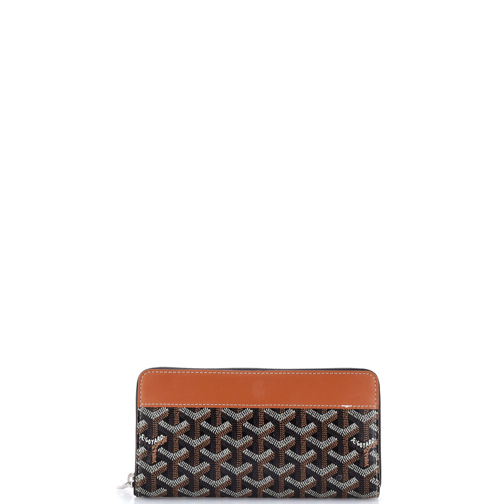 Goyard Matignon Zip Wallet Coated Canvas with Leather